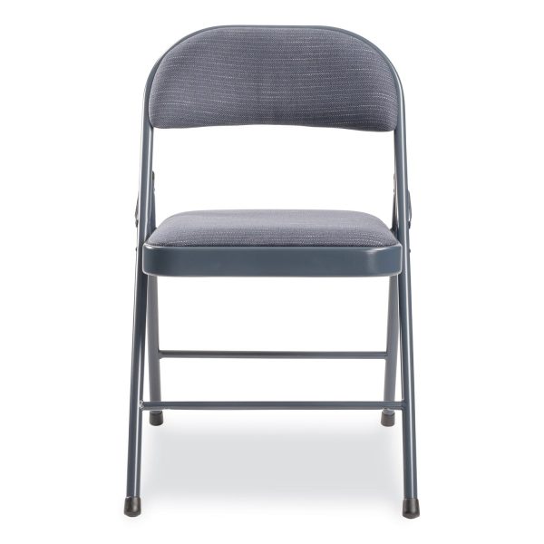 970 Series Fabric Padded Steel Folding Chair, Supports 250 lb, 17.75  Seat Ht, Star Trail Blue, 4 CT,Ships in 1-3 Bus Days Online Hot Sale - Image 4