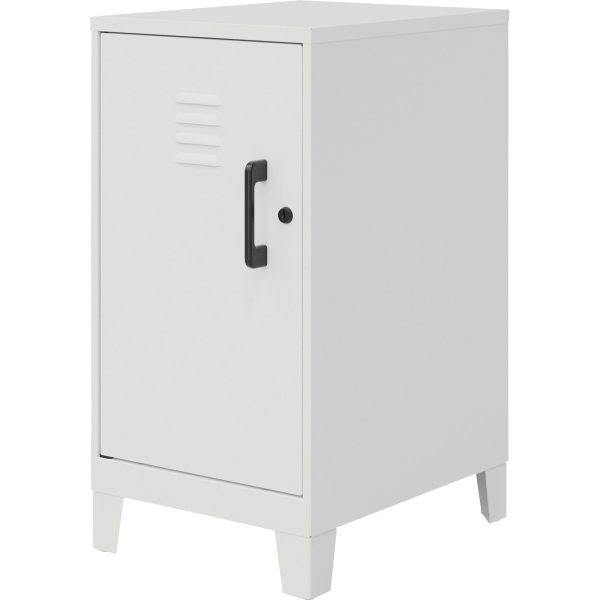 NuSparc Personal Locker - 2 Shelve(s) - for Office, Home, Sport Equipments, Toy, Game, Classroom, Playroom, Basement, Garage - Overall Size 27.5  x 14.2  x 18  - White - Steel - TAA Compliant Online now - Image 3