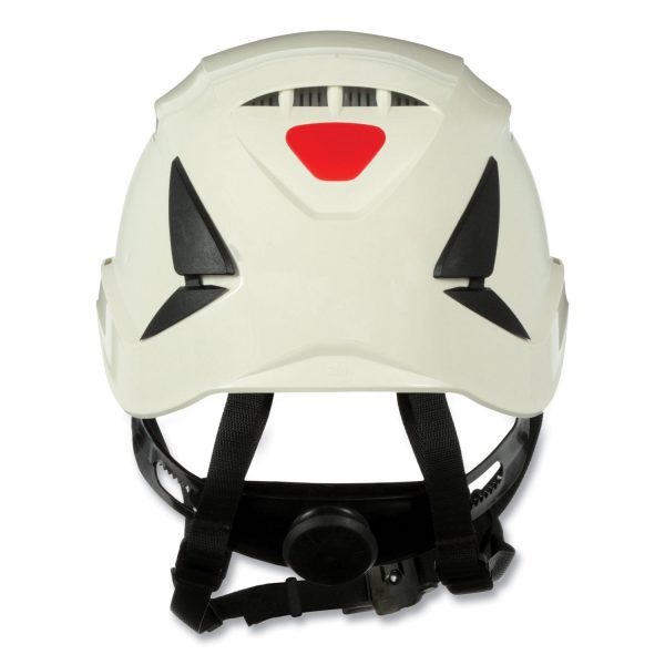SecureFit X5000 Series Safety Helmet, Vented, 6-Point Pressure Diffusion Ratchet Suspension, White For Sale - Image 2