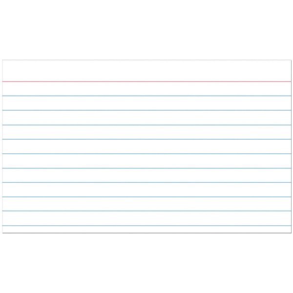 Pacon Ruled Index Cards - Front Ruling Surface - Ruled - 0.25  Ruled - Index Card - 3  x 5  - White Paper - Sturdy - 100   Pack For Cheap - Image 4