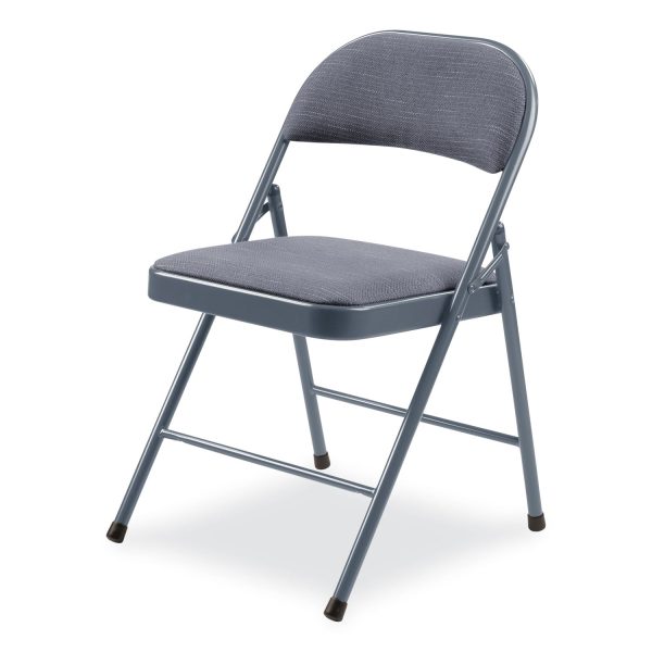 970 Series Fabric Padded Steel Folding Chair, Supports 250 lb, 17.75  Seat Ht, Star Trail Blue, 4 CT,Ships in 1-3 Bus Days Online Hot Sale - Image 3