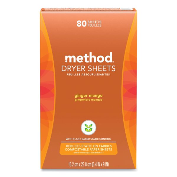 Dryer Sheets, Ginger Mango, 80 Box, 6 Boxes Carton Online Hot Sale