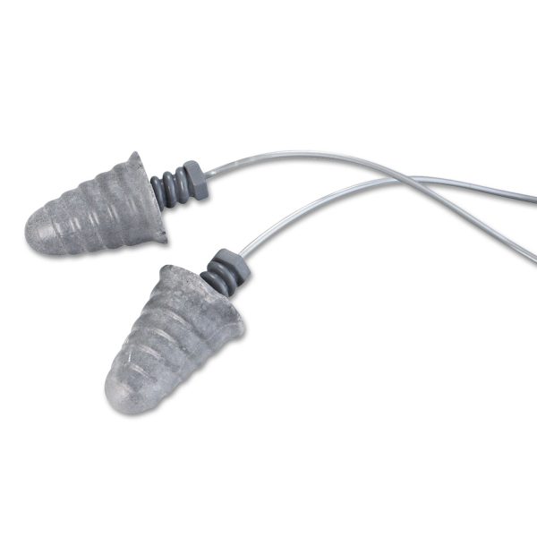 E-A-R Skull Screws Earplugs, Corded, 32 dB NRR, Gray, 120 Pairs Supply