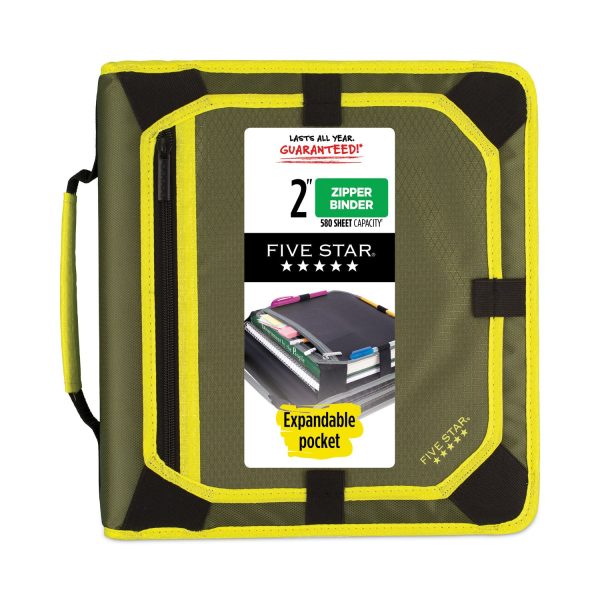 Zipper Binder and Expansion Panel, 3 Rings, 2  Capacity, 11 x 8.5, Assorted Discount - Image 2