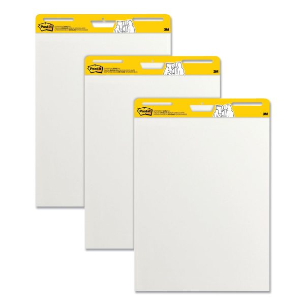 Vertical-Orientation Self-Stick Easel Pads, Unruled, 25 x 30, White, 30 Sheets, 3 Pack For Cheap