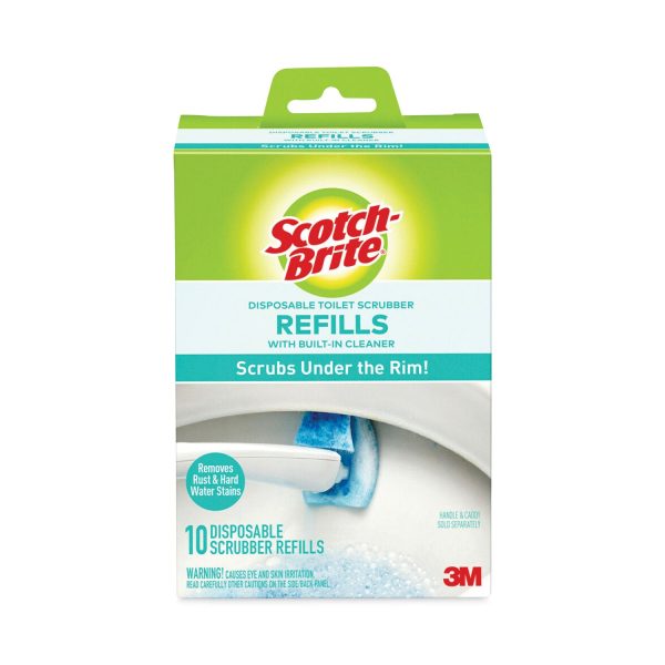 Disposable Toilet Scrubber Refill, Blue White, 10 Pack on Sale