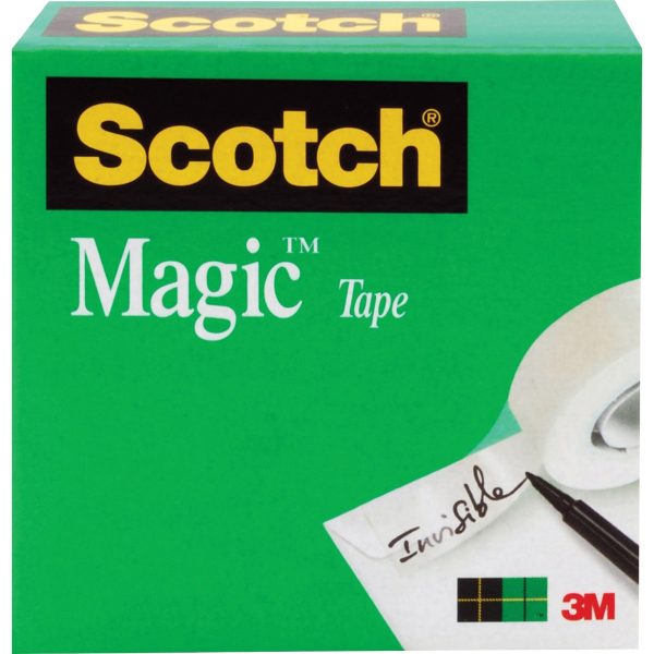 Scotch Invisible Magic Tape - 72 yd Length x 1  Width - 3  Core - Split Resistant, Tear Resistant - For Mending, Splicing - 12   Pack - Matte - Clear Cheap