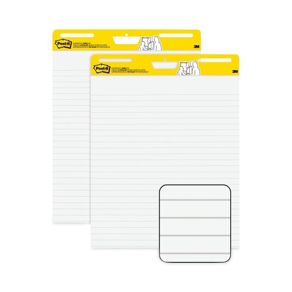 Vertical-Orientation Self-Stick Easel Pads, Presentation Format (1.5  Rule), 25 x 30, White, 30 Sheets, 2 Pack For Cheap - Image 2