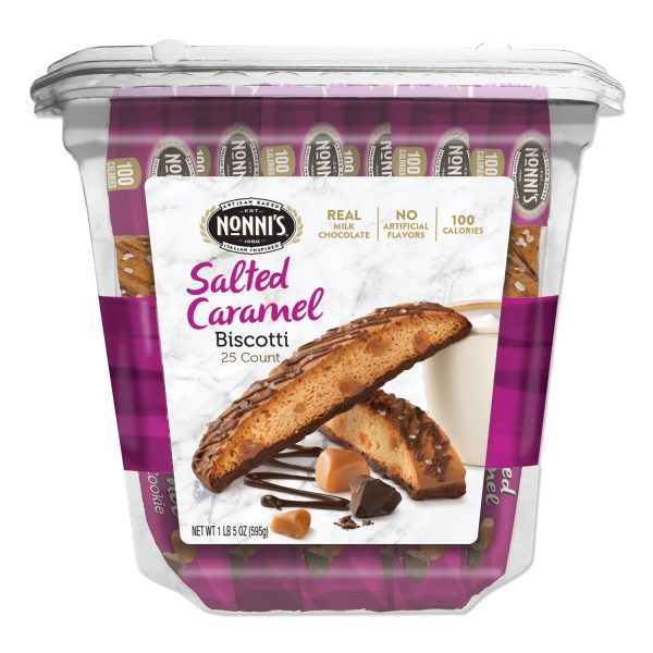 Biscotti, Salted Caramel, 0.85 oz Individually Wrapped, 25 Pack Discount - Image 2