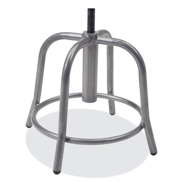 6800 Series Height Adj Fabric Seat Swivel Stool, Supports 300 lb, 18 -25  Seat Ht, Black Seat Gray Base,Ships in 1-3 Bus Days Cheap - Image 3