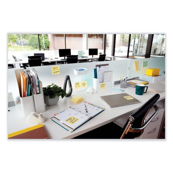 100% Recycled Paper Super Sticky Notes, 3  x 3 , Canary Yelow, 70 Sheets Pad, 12 Pads Pack For Sale - Image 4