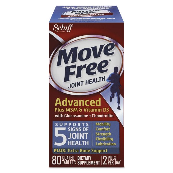 Move Free Advanced Plus MSM and Vitamin D3 Joint Health Tablet, 80 Count, 12 Carton Discount