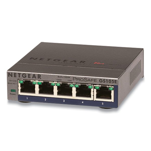 ProSAFE Smart Managed Plus Gigabit Ethernet Switch, 10 Gbps Bandwidth, 128 KB Buffer, 5 Ports Cheap - Image 3