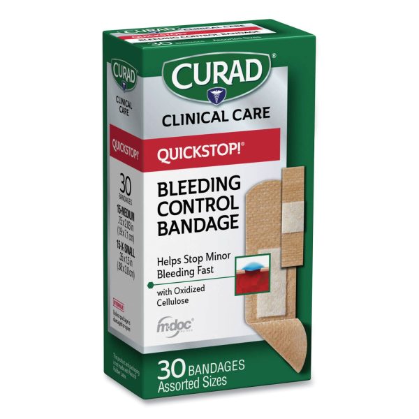 QuickStop Flex Fabric Bandages, Assorted, 30 Box Supply