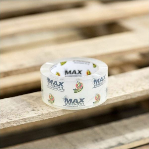 Duck Max Strength Packaging Tape - 54.60 yd Length x 1.88  Width - Damage Resistant - For Packaging, Shipping, Moving, Storage, Box, Home, Office, Project, Sealing - 12   Pack - Clear Sale - Image 3