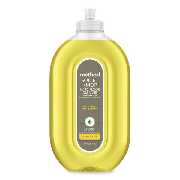 Squirt + Mop Hard Floor Cleaner, 25 oz Spray Bottle, Lemon Ginger, 6 Carton Supply