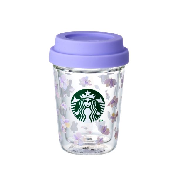 Starbucks Sakura 2025 Double Wall Heat-Resistant Glass Cup Purple 296ml Supply