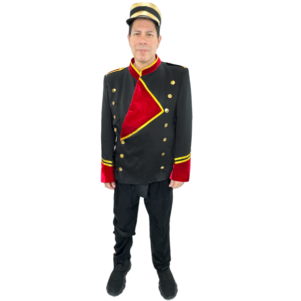 Uniforms Red & Black Bellhop Adult Costume For Cheap